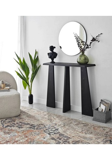 Ela Wood Working Cleopatra Masif Ağaç Dresuar 100cm Siyah