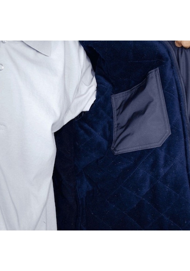 Eser - 7-7 Gabardin Polarlı Yelek - Kışlık - Lacivert
