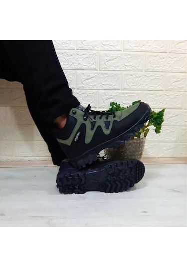 Sky Blue Haki 0050 Fermuarlı Bağacaklı Kaymaz Erkek Bot 001