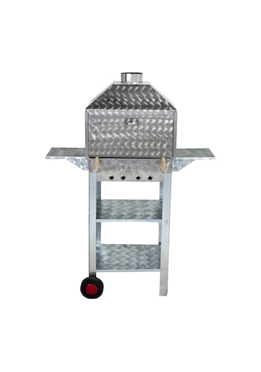 Metehan MTH-87 Davlumbazlı - Bacalı - Kanatlı - Lama Izgaralı - İki Tekerlekli Mangal