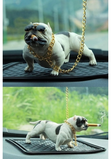 Araba İçi Torpido Üstü Simülasyon  Pitbull Köpek Dekorasyon