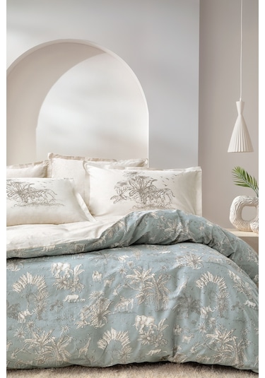 Yataş Bedding Aster Tek Kişilik Ranforce Nevresim Seti - Adaçayı