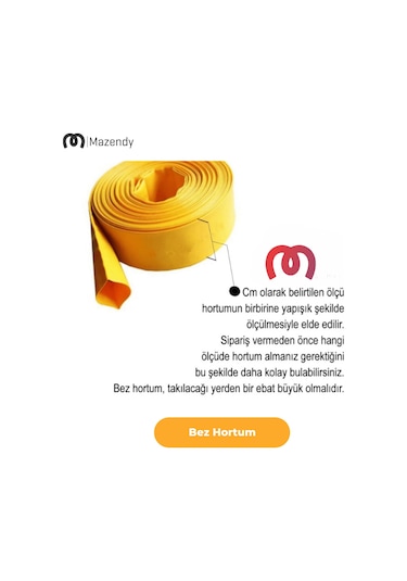 Süper Örme Bez Salma Sulama Hortumu 16cm X 30m Dayanıklı Yassı Bahçe Hortumu