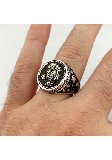 Fkgümüş 925 Ayar Gümüş Aslan Burcu Yüzük