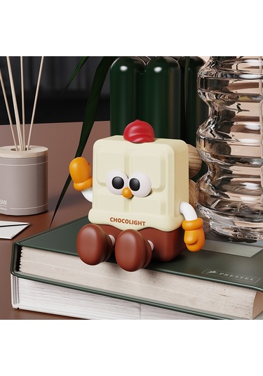 Yaratıcı Çikolata Gece Lambası Karikatür Telefon Standı Çocuklar İçin Silikon Başucu Lambası Çok Renkli