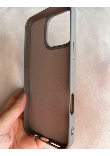 İphone Uyumlu 16 Pro Max Logolu İçi Kadife Silikon Lansman Kılıf