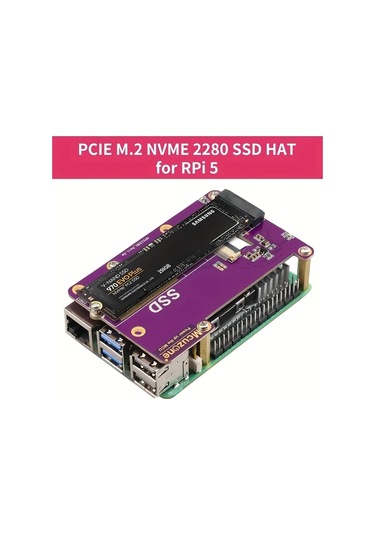 Xuweiwei Raspberry Pi 5 Pcıe M2 Nvme Ssd Kapagi 2242 2280 2230 Desteği Fpc Koruyucu Kablo Yüksek Hızlı Veri Transferi Pimoroni Projesi