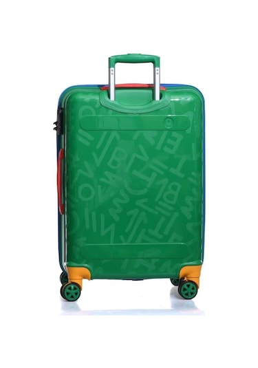 Benetton Orta Boy %100 Polipropilen Kırılmaz Valiz Yeşil Bnt2000 Yeşil