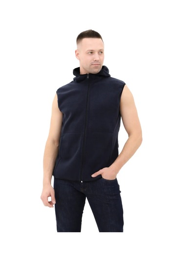 Latela Fermuarlı Kapüşonlu Yelek 387064264 Mavi