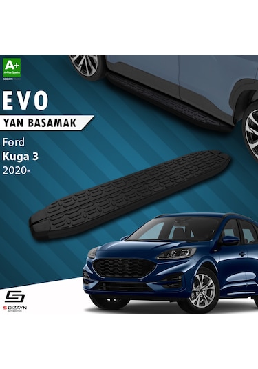 S-dizayn Ford Kuga 3 Evo Siyah Yan Basamak 183 Cm 2020 Üzeri