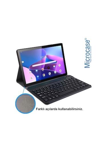Lenovo Uyumlu Tab M10 3.Nesil TB328FU 10.1 Bluetooth Klavyeli Kılıf BKK4