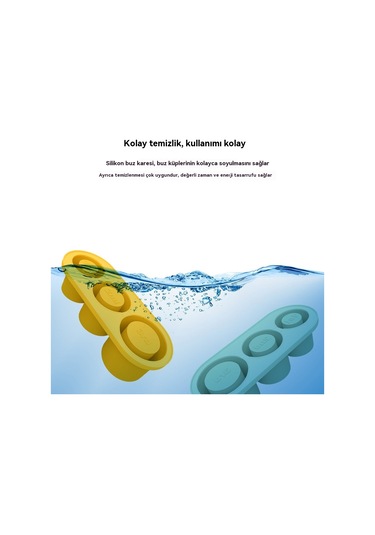 Büyük Kapasiteli Buz Kalıbı Buz Kovası-sarı Sarı