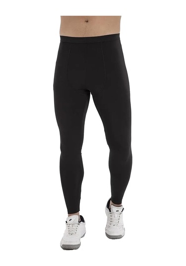 Crozwise Poly Micro Erkek Uzun Tayt 3187-siyah - Gri Gri - Siyah