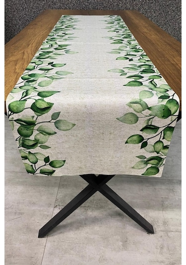 Okaliptus Desenli Runner 40x140 Cm Renkli