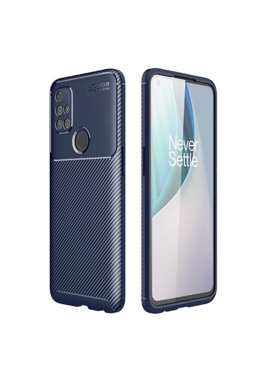 One Plus Nord N10 5g Kılıf Kamera Çıkıntılı Karbon Fiber Dokulu Renk Atmaz Kapak Negro