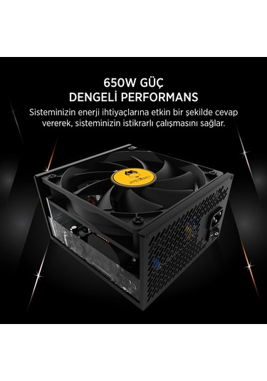 James Donkey JDP650 APFC 12CM 650W Bronze 80+ Power Supply Güç Kaynağı