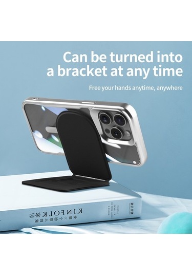 Wisdomselect İphone Uyumlu 13 Pro Max Için Manyetik Kılıf Tpu+pc Telefon Kılıfı Ve Pu Kart Tutucu Çubuğu - Mor / Mor Siyah - Mor Yok Havalandırma Ublsl2