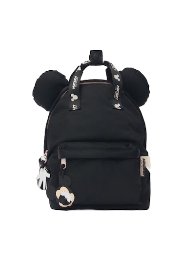 Vkemall Günlük Kullanıma Uygun Siyah Nilon Çift Askılı Çanta 26x19x11cm, 300g, Polyester Forro