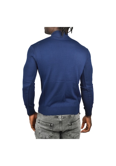 Deepsea Erkek Lacivert Dar Kesim Yarım Balıkçı Yaka Desenli Triko Yarım Boğazlı Kazak 2505505 Lacivert Deepsea Erkek Lacivert Dar Kesim Yarım Balıkçı Yaka Desenli Triko Yarım Boğazlı Kazak 2505505 Lacivert
