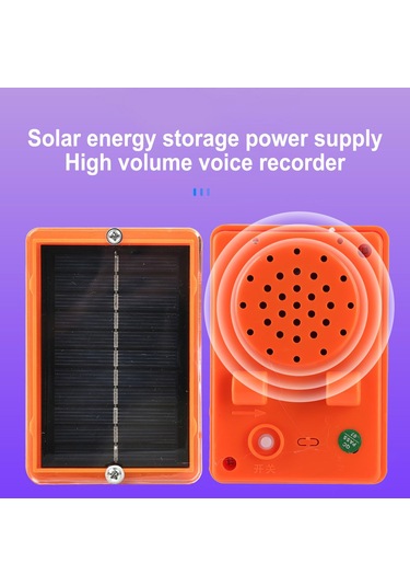 B0ccm Beyaz Solar Ses Işığı Kuş Kovucu 360 Dönen Solar Kuş