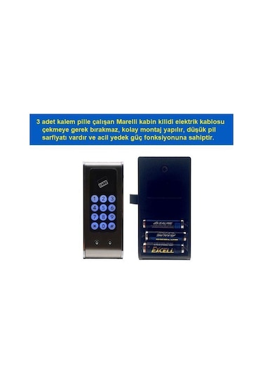 Marelli Yeni Tip Soyunma Dolapları İçin Elektronik Kabin Kilidi Ahşap İçin