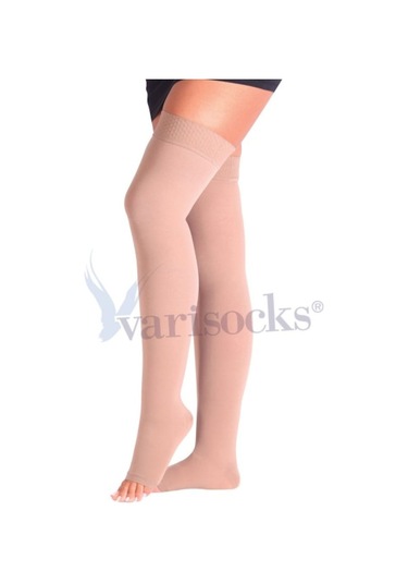 Orta Basınç Ccl 2 Diz Üstü Burnu Açık Varis Çorabı Diz Üstü Çorap