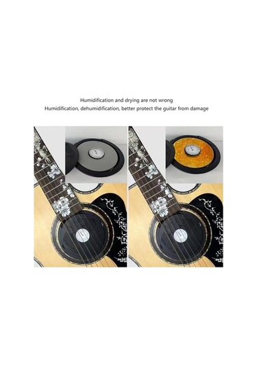Novahub Adet Gitar Nem Ölçer Akustik Gitar Higrometresi Ses Deliği Nemlendirici Gitar Higrometresi Hava Nemlendirici