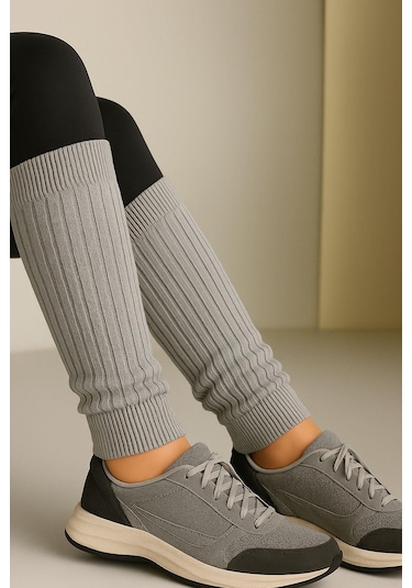 Basic Kalın Pamuk İçerikli Tozluk Gri