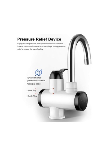 Maoyaya Led Dijital Ekranlı Mutfak Banyo Musluk - Ipx4 Su Geçirmez İnox/ İnox