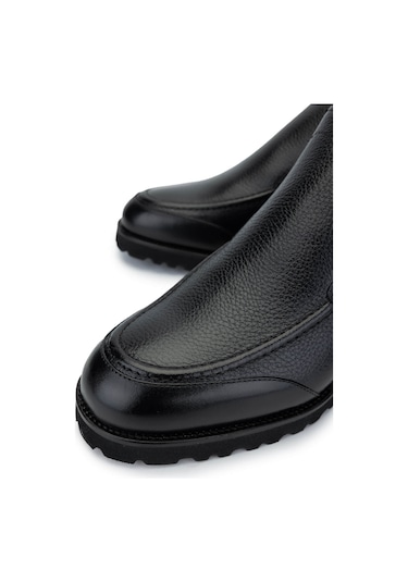 Tamer Tanca Erkek Hakiki Deri Siyah Floter Casual Bot 183 41351 Erk Bot Sk24-25 Sıyah Fltr Siyah Siyah
