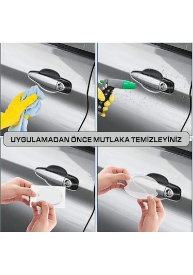 Seat Marka Uv Baskılı Kapı Kolu Koruma Folyo Seti Çizik Önleyici