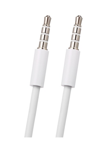 Maiyame Beyaz 3.5mm Erkek-erkek Stereo Ses Kablosu - Telefon, Hoparlör, Araba, Bilgisayar Uyumlu 1m Pvc Ses Bağlantı Kablosu