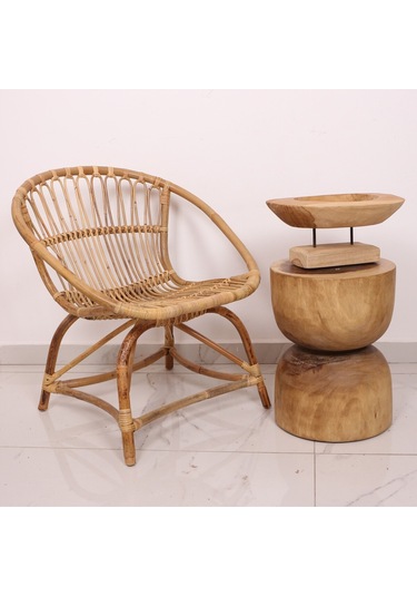 Carvıng - Teak Ağacından Oyma Masa Üstü Dekor 40x18 Cm