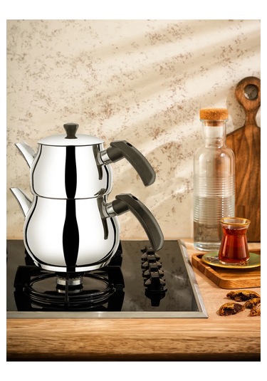 Yunusoğlu Home Antonio Midi Boy Siyah Çaydanlık Takımı