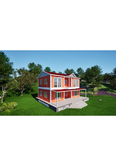 Ballife Prefabrik 169 M2 Standart Dubleks Prefabrik Konut
