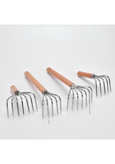 Suntek El Tırmık Ahşap Saplı Kültivatör Kısa-sap-5-diş