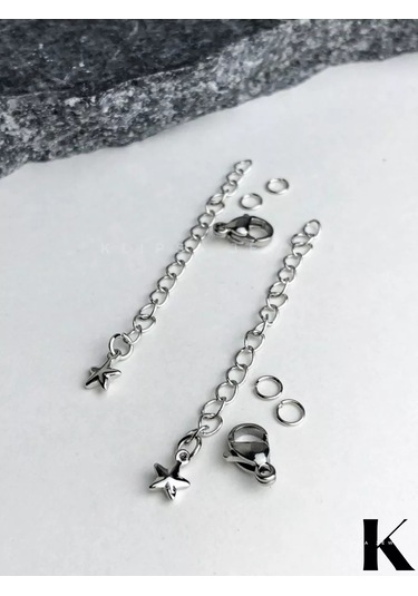 Klipsa Jewelry Zincirli Takı Karabinası, 3 Adet Paslanmaz Çelik 241588540