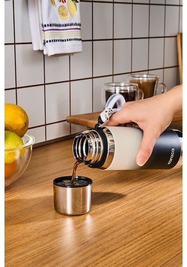 Karaca İnoxis Çelik Sızdırmaz Termos 550 Ml Siyah
