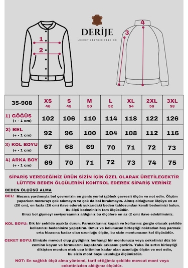 Derije Gomez Hakiki Deri Erkek Taba Punto Dikiş Detaylı Ceket-Mont