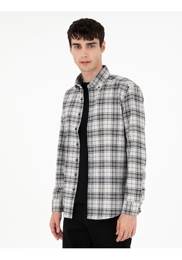 Pierre Cardin Erkek Gri Gömlek Desenli 50292888-vr024 Gri