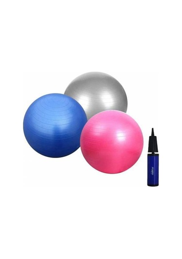 65 CM Pilates Topu Büyük Boy Pilates Topu Pompa Mor