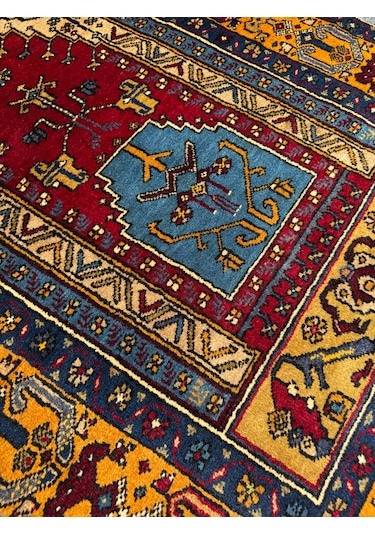 El Dokuma Sıfır Yahyalı Halısı 105x185 Özel Model Yün Namazlık