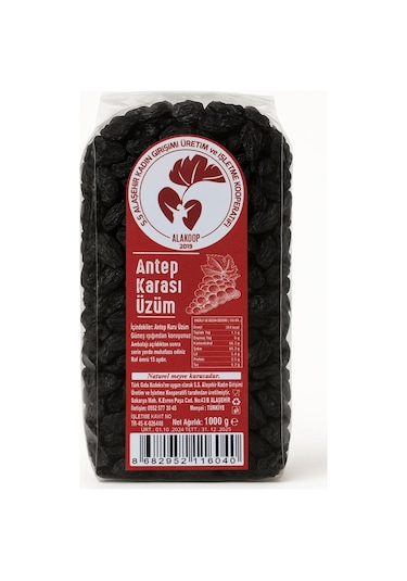 Alaşehir Kadın Kooperatifi Antep Karası Kuru Üzüm 1 KG