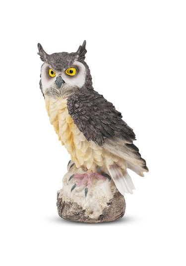 Korkuluk Sahte Kartal Baykuş Caydırıcı Bahçe Avlu Koruma Dekorasyon Caydırıcı Süs Siyah