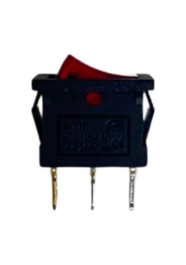 Kare On-off Işıklı Anahtar 3 Pin Switch 10 Adet