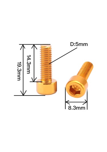 Suntek Alüminyum Alaşım Bisiklet Su Şişesi Kafesi Vidası 4 Adet 001