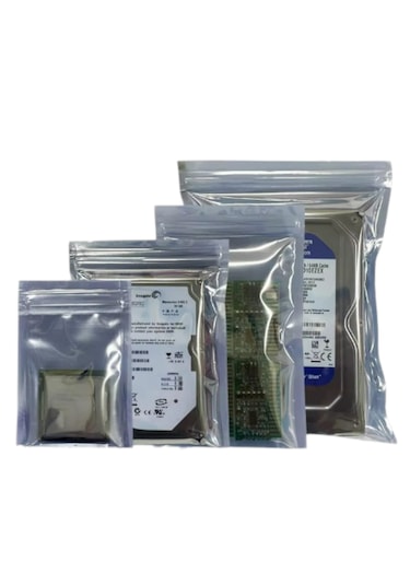 Antistatik Kilitli Ve Şeffaf Esd Poşet - 100 Adet - 15x20cm