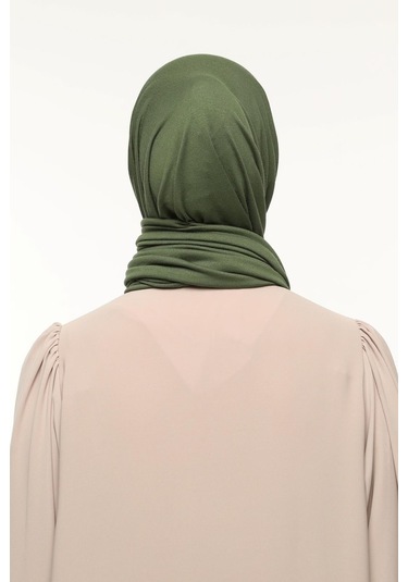 Altobeh Tesettür Kadın Düz Renk Penye Şal Hijab - Haki