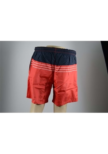 Kinetix Sn344 Caro Swım Short Erkek Deniz Şortu - Lacivert-Kırmız