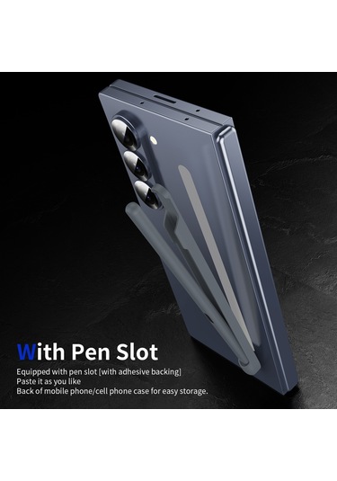 Samsungg Galaxy Uyumlu Z Fold6 / 5 / 4 / 3 İçin Kalem Yuvalı Elektromanyetik Stylus Kalem Gri